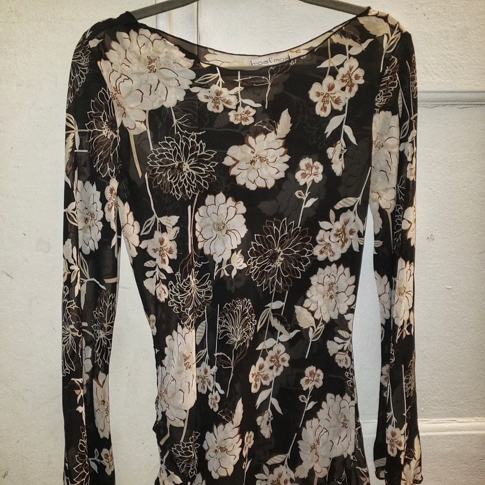 Mao Mao Multi Colored Jersey Blouse Vintage Style